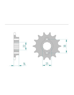 Kit chaine AFAM acier... 2