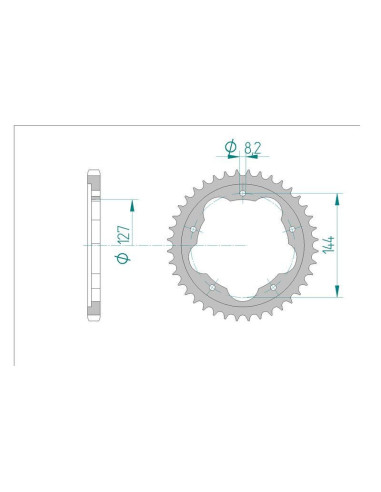 Kit chaine AFAM acier DUCATI 848 848...
