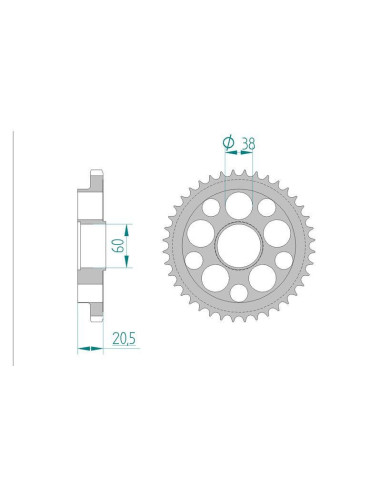 Kit chaine AFAM acier DUCATI 996 996...