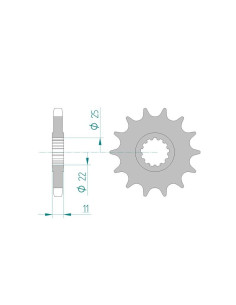 Pignon AFAM pour moto au pas de 532