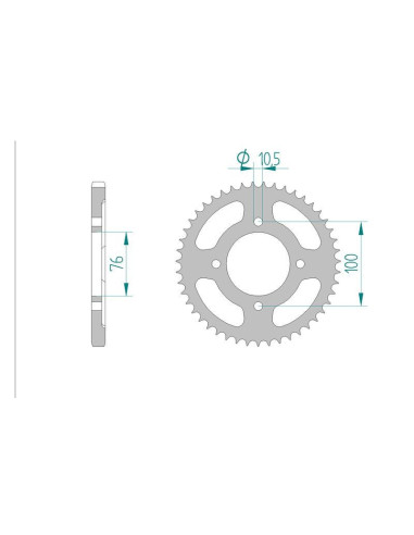 Kit chaine AFAM acier SUZUKI 125 RG...