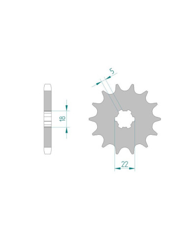 Kit chaine AFAM acier SUZUKI 500 T 500 1968 à 1975 pignon