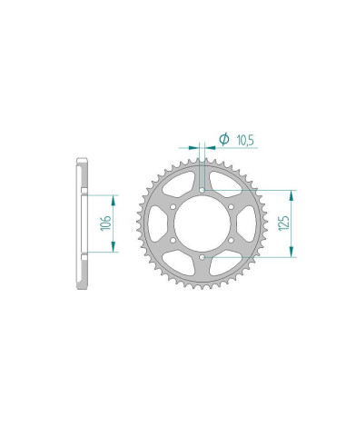 Kit chaine AFAM acier TRIUMPH 800 800...
