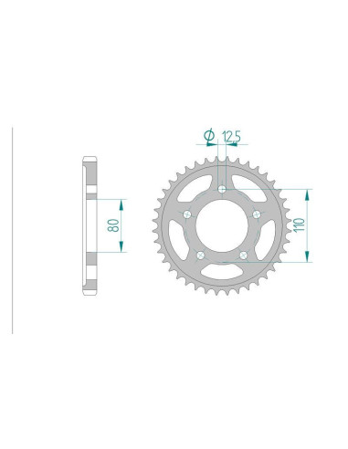 Kit chaine AFAM acier TRIUMPH 900 900...