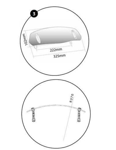 Deflecteur PUIG pour bulle touring ou origine 5853 shéma