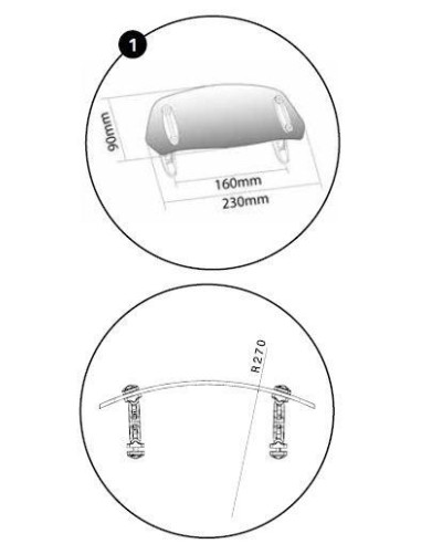 Deflecteur PUIG a clipser pour bulle touring ou origine 6319 shéma