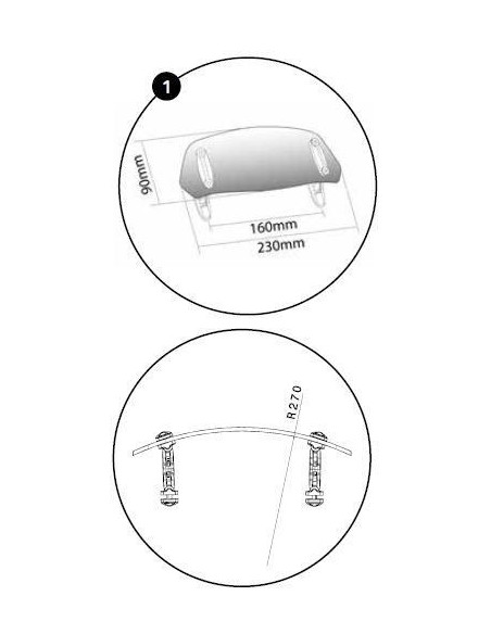 Visiére de rechange pour déflecteur PUIG a clipser visiere 3