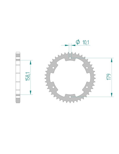 Kit chaine AFAM acier APRILIA ETV 1000 RALLY CAPONORD RALLY pas 525 2003 à 2005