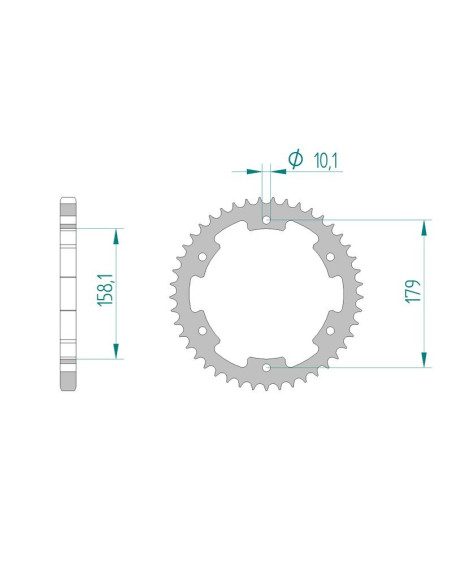 Kit chaine AFAM acier APRILIA ETV 1000 RALLY CAPONORD RALLY pas 525 2003 à 2005