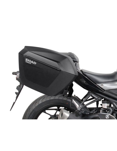 Fixation 3P system SHAD pour YAMAHA MT-03 2016 2018 gros plan