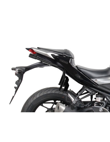Fixation 3P system SHAD pour YAMAHA MT-03 2016 2018 gros plan sans valises