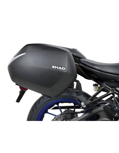 Fixation 3P system SHAD pour YAMAHA MT-07 2013 2018 gros plan