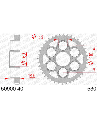Kit chaine AFAM acier DUCATI 1260 Multistrada / S / D Air / Pikes Peak couronne