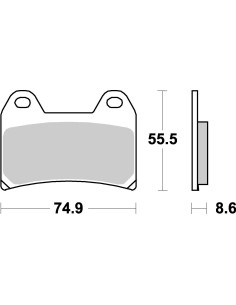 Plaquettes de frein moto SBS Sinter 706SP