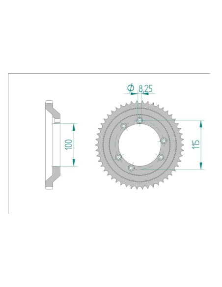 Kit chaine AFAM acier BETA 50 RR SM COUR DEPORTEE pas 428 1998 à 2000