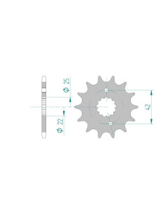 Pignon AFAM pour moto au pas de 520