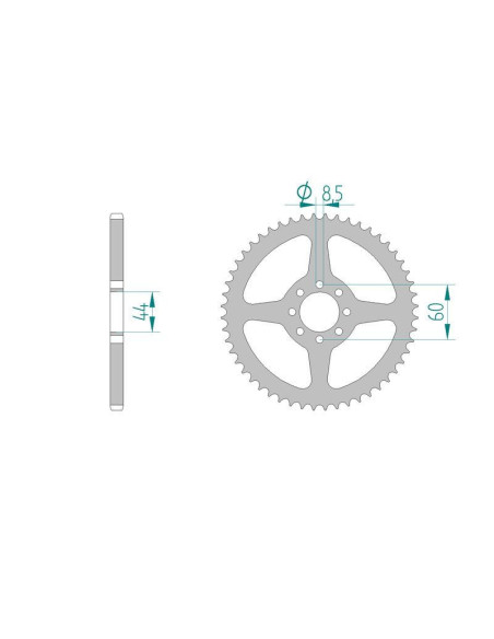 YAMAHA DT 50 R 1989 1997 boite vitesse couronne