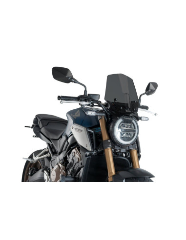 Saute vent Naked new generation HONDA CB650R NEO SPORTS CAFE 2019 transparent fume noir