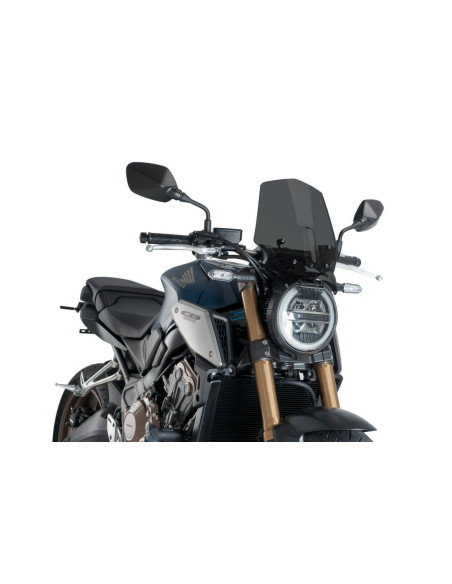 Saute vent Naked new generation HONDA CB650R NEO SPORTS CAFE 2019 transparent fume noir