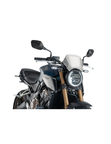 Plaque frontale en aluminium PUIG HONA CB650R NEO SPORTS CAFE 2019 argent monté