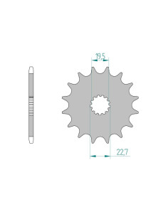 Pignon AFAM pour moto au pas de 525