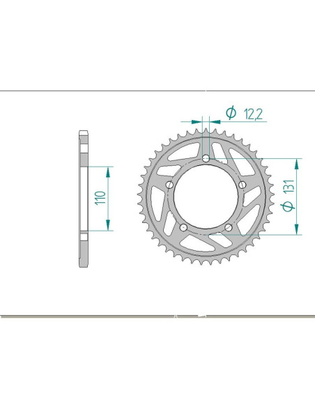 Kit chaine AFAM alu BMW S 1000 RR pas 520 2009 à 2011