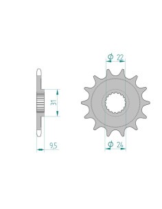 Pignon AFAM pour moto au pas de 520