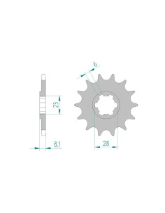 Pignon AFAM pour moto au pas de 520