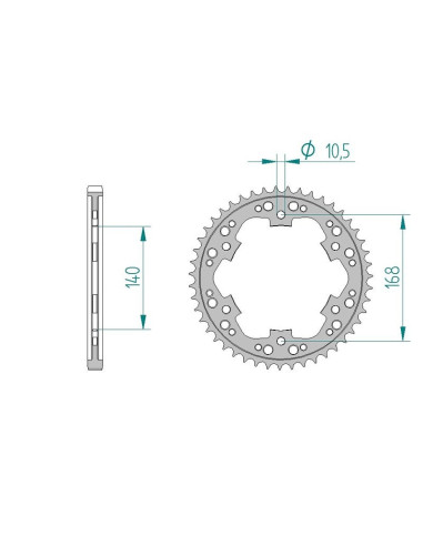 Kit chaine AFAM acier BMW F 650 GS K72 bolts/vis 10.5 mm pas 525 2010 à 2010