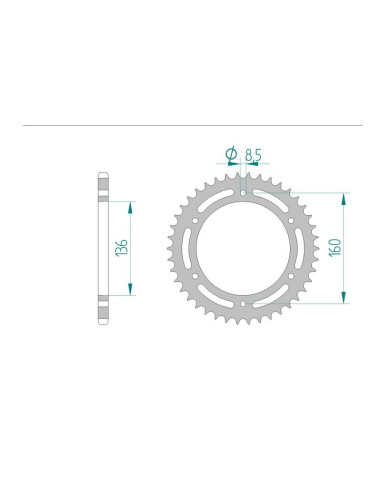 Kit chaine AFAM acier BMW G 650 GS pas 520 2012 à 2015