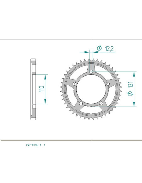 Kit chaine AFAM acier BMW S 1000 RR pas 525 2009 à 2011