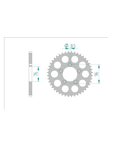 Kit chaine AFAM acier CAGIVA 125 PLANET ROUES 5 BRANCHES pas 520 1999 à 1999