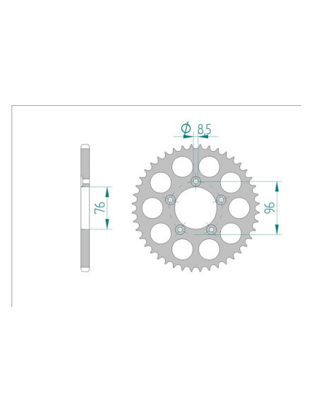 Kit chaine AFAM acier CAGIVA 125 PLANET ROUES 5 BRANCHES pas 520 1999 à 1999