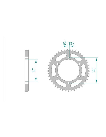 Kit chaine AFAM acier CAGIVA 650 RAPTOR V-RAPTOR pas 525 2001 à 2006