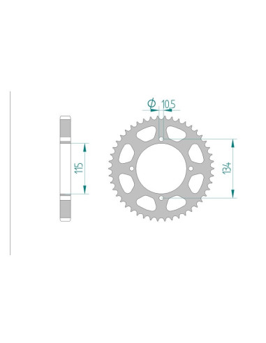 Kit chaine AFAM acier CAGIVA 750 ELEFANT EXPLO pas 530 1987 à 1989