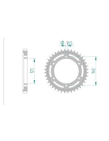 Kit chaine AFAM acier CAGIVA 1000 V-RAPTOR pas 530 2000 à 2005