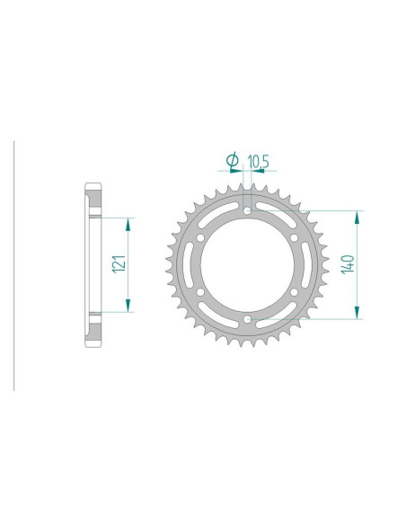 Kit chaine AFAM acier CAGIVA 1000 V-RAPTOR pas 530 2000 à 2005