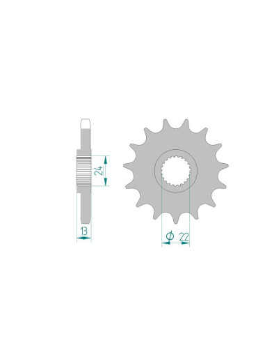 Kit chaine AFAM acier CAN-AM DS 650 BAJA pas 530 2000 à 2003