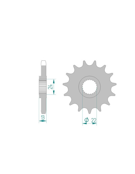 Kit chaine AFAM acier CAN-AM DS 650 BAJA pas 530 2004 à 2008