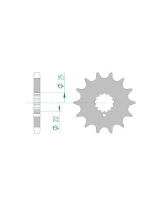Pignon AFAM pour moto au pas de 530