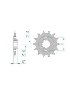 Pignon AFAM pour moto au pas de 520