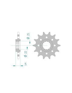 Pignon AFAM pour moto au pas de 520