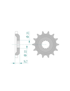 Pignon AFAM pour moto au pas de 630