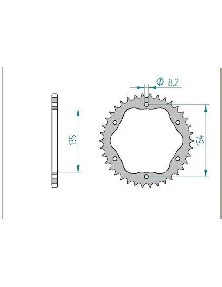 Kit chaine AFAM alu DUCATI 1199 PANIGALE for PCD4 pas 520 2012 à 2013
