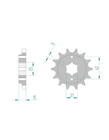 Kit chaine AFAM acier DUCATI 600 PANTAH pas 530 1982 à 1982