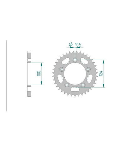 Kit chaine AFAM acier DUCATI 749 R/S pas 525 2003 à 2007