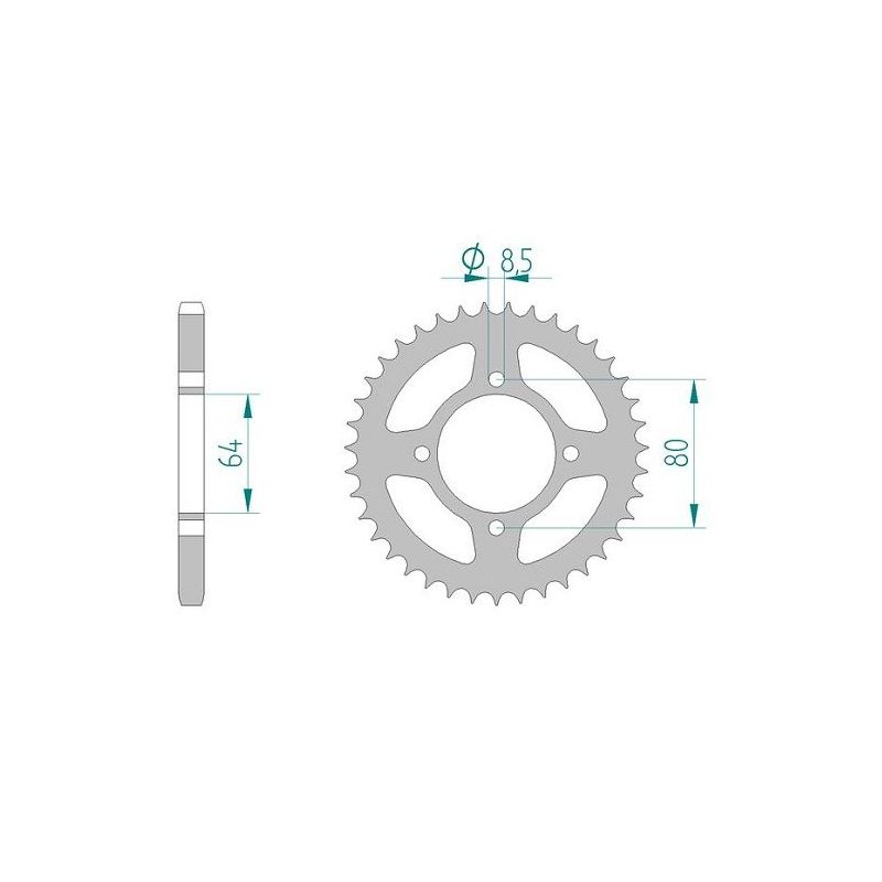 Kit Chaine DC YAMAHA YBR 125 E (3D94) (2005-2006) 3D94 ...