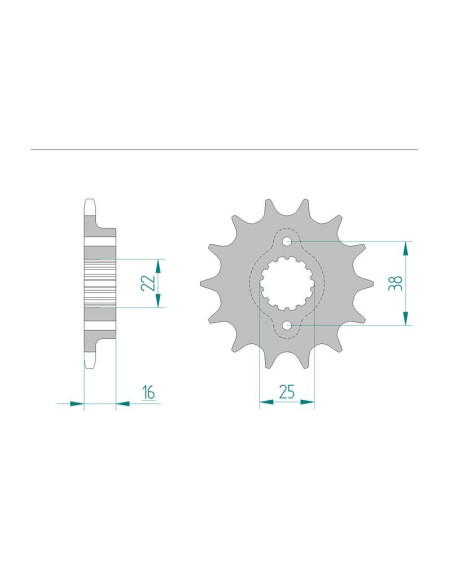 Kit chaine AFAM acier DUCATI 888 STRADA pas 520 1992 à 1994