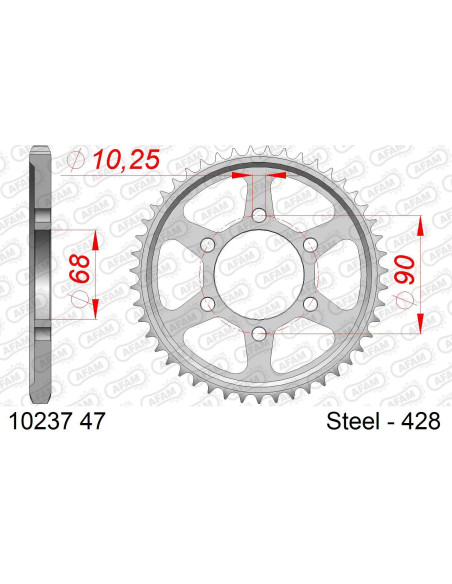 Kit chaine DID  ACIER HONDA CB 125 R   2018 2019 couronne