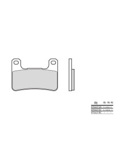 Plaquettes de frein BREMBO 07SU27RC Racing carbone